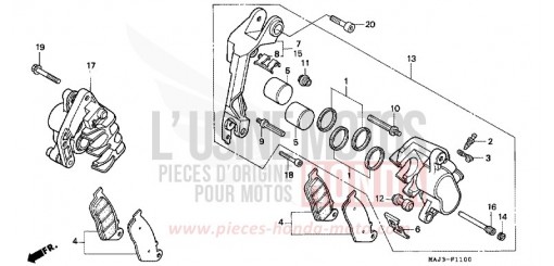 FRONT BRAKE CALIPER (ST1100) ST1100W de 1998